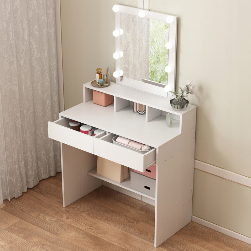 DRESSING TABLE FOR MAKEUP COSMETIC MAKEUP WITH MIRROR LED MODERN LOFT 80 CM Brand Muvu