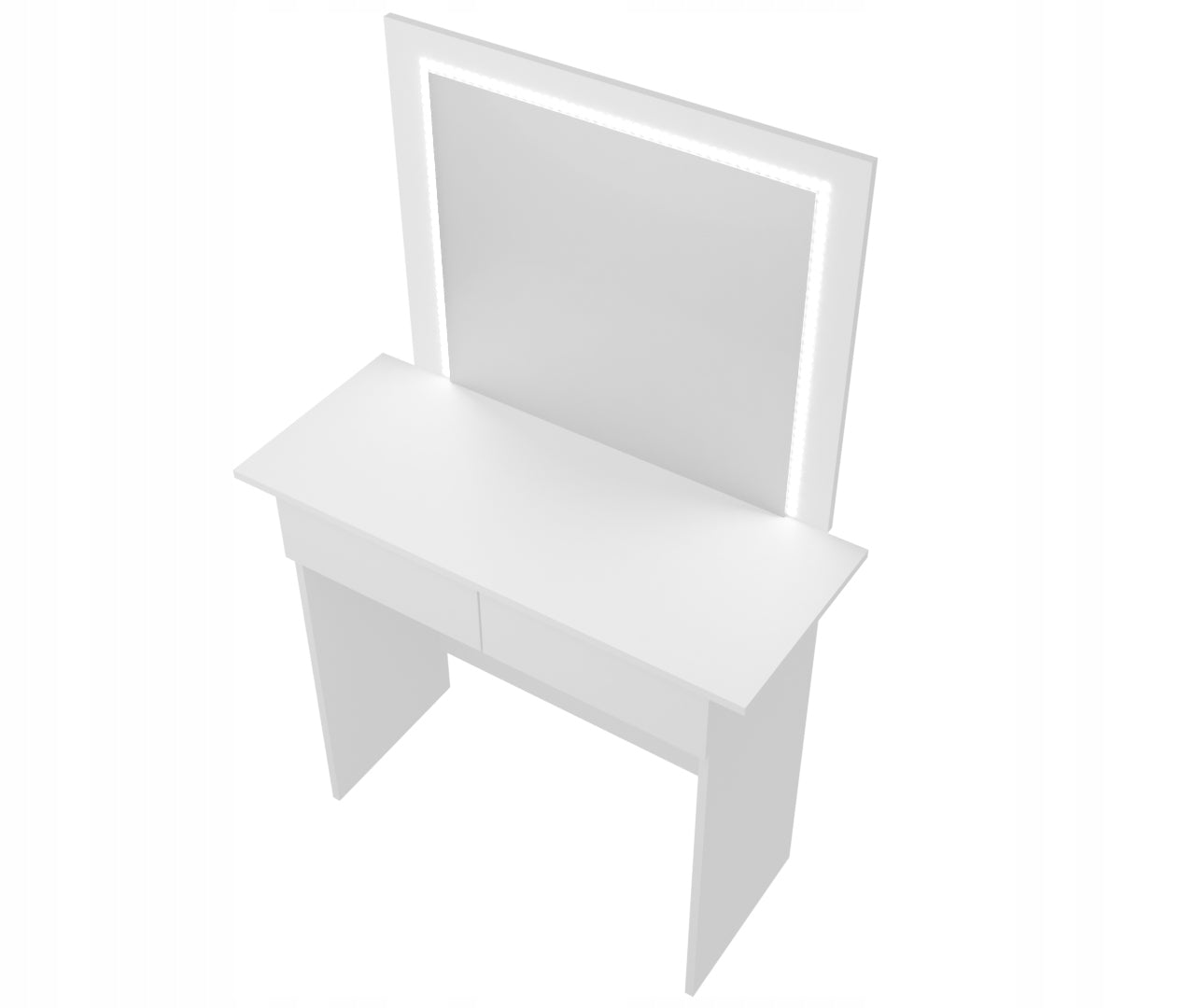 DRESSING TABLE III + MIRROR LED WHITE makeup drawers make-up MANUFACTURER Furniture depth 43 cm