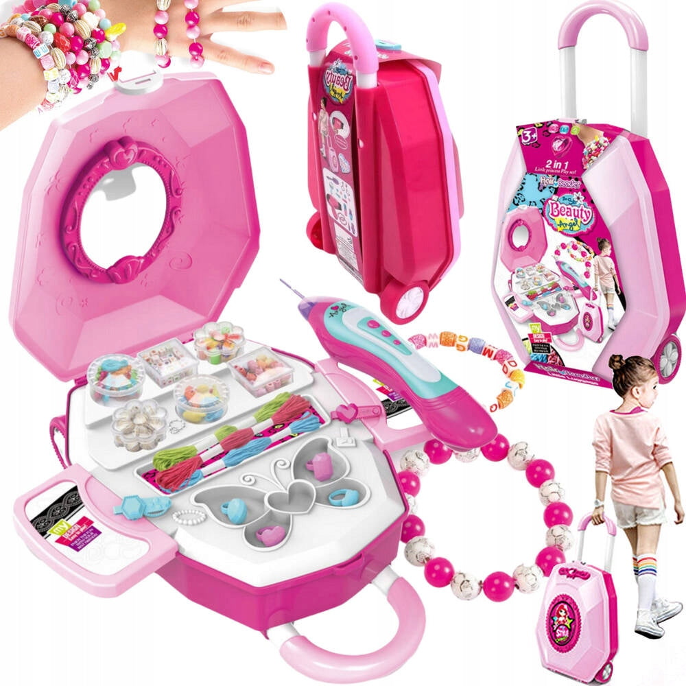 DRESSING TABLE SUITCASE ON WHEELS CASE FOR CHILDREN HAIR CLIPS FOR GIFT EAN (GTIN) 5903228929854