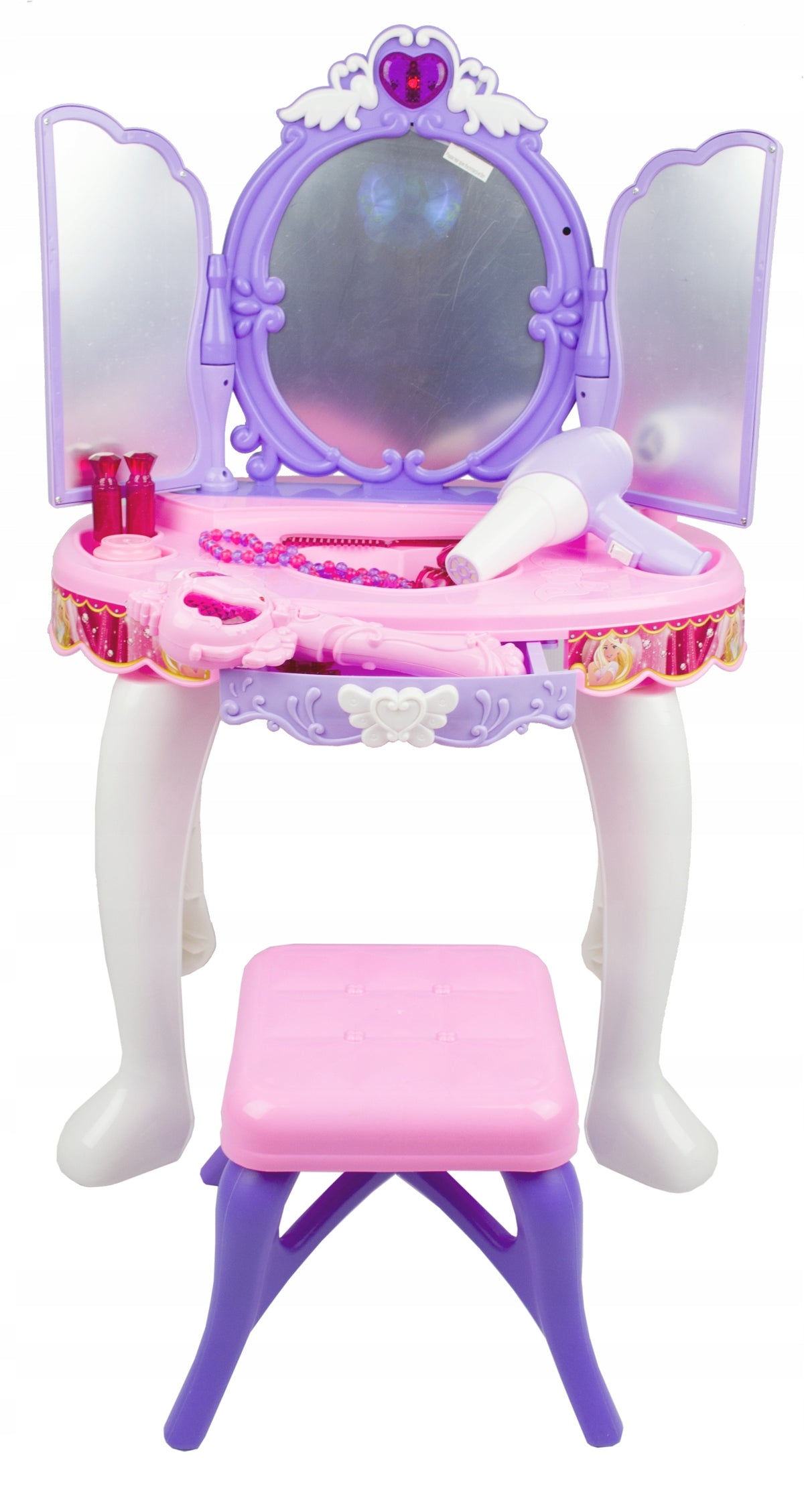 DRESSING TABLE WITH MAGIC MIRROR OPENED WITH A WAND ACCESSORIESSTOOL Brand LandToys