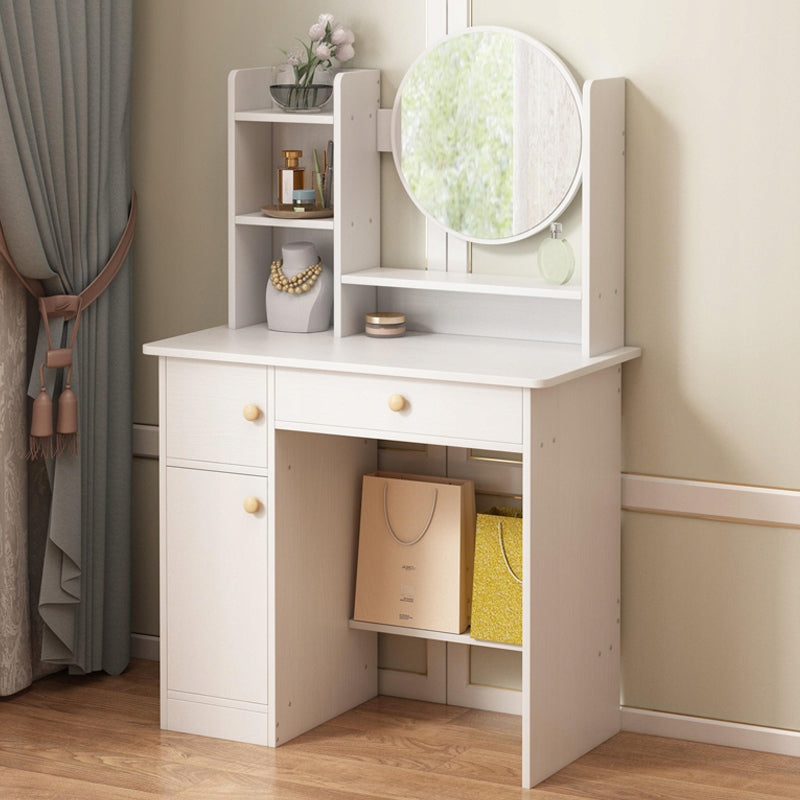 DRESSING TABLE WITH MIRROR WITH DRAWERS WHITE FOR MAKEUP GLAMOUR SCANDINAVIAN STYLE Packaging status original