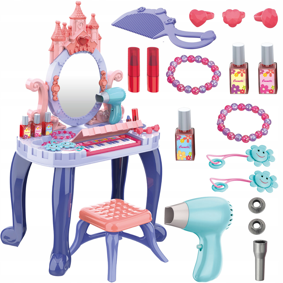 DRESSING TABLE WITH PIANO AND ACCESSORIES FOR GIRLS LIGHT SOUND MATADI