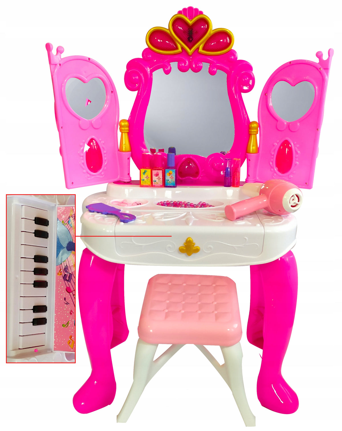 DRESSING TABLE WITH PIANO FOR A GIRL FOR SANTA CLAUS CHRISTMAS UNDER THE CHRISTMAS TREE PRO-30 Manufacturer code 02