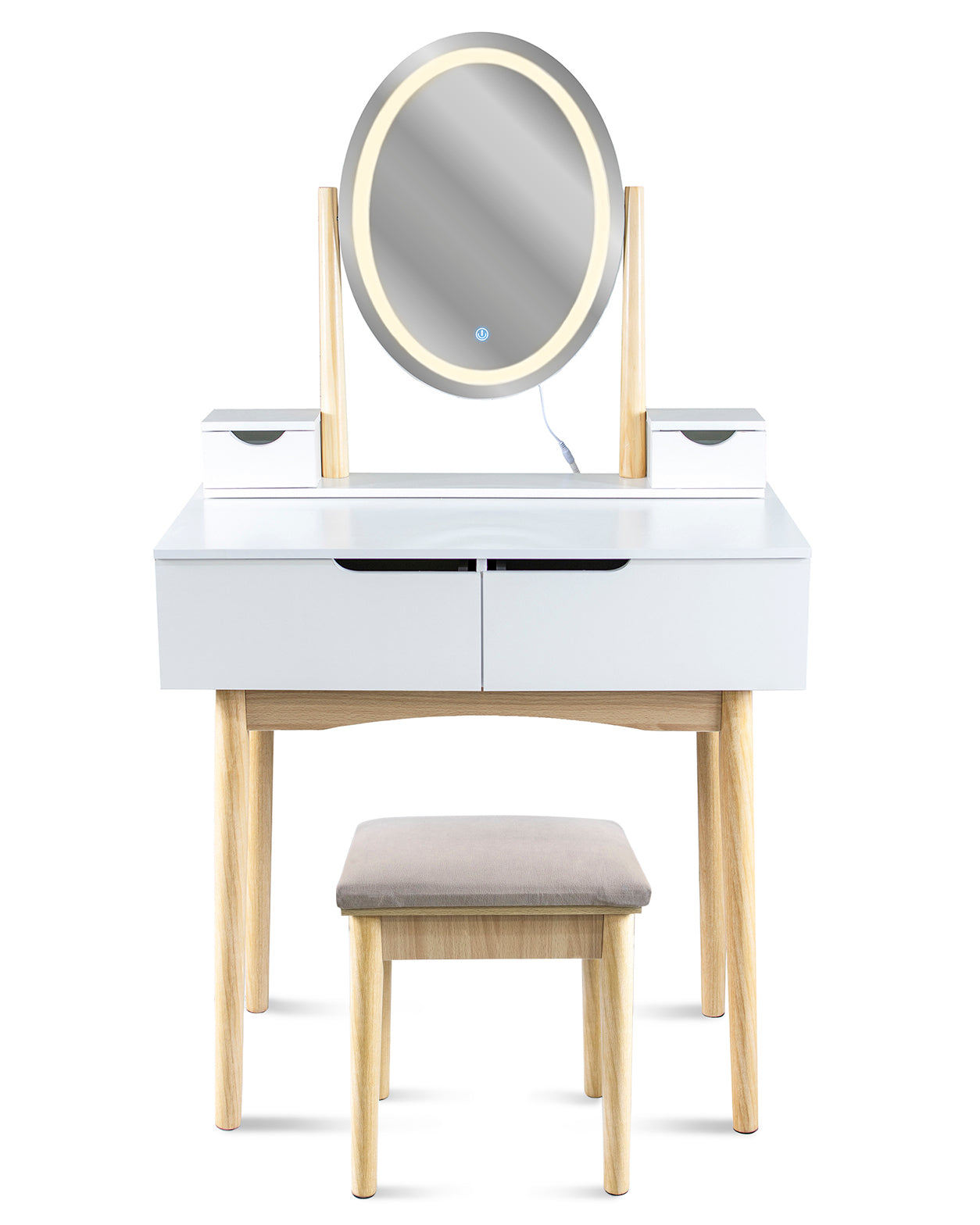 DRESSING TABLE with mirror LED cosmetic Scandinavian Furniture depth 40 cm