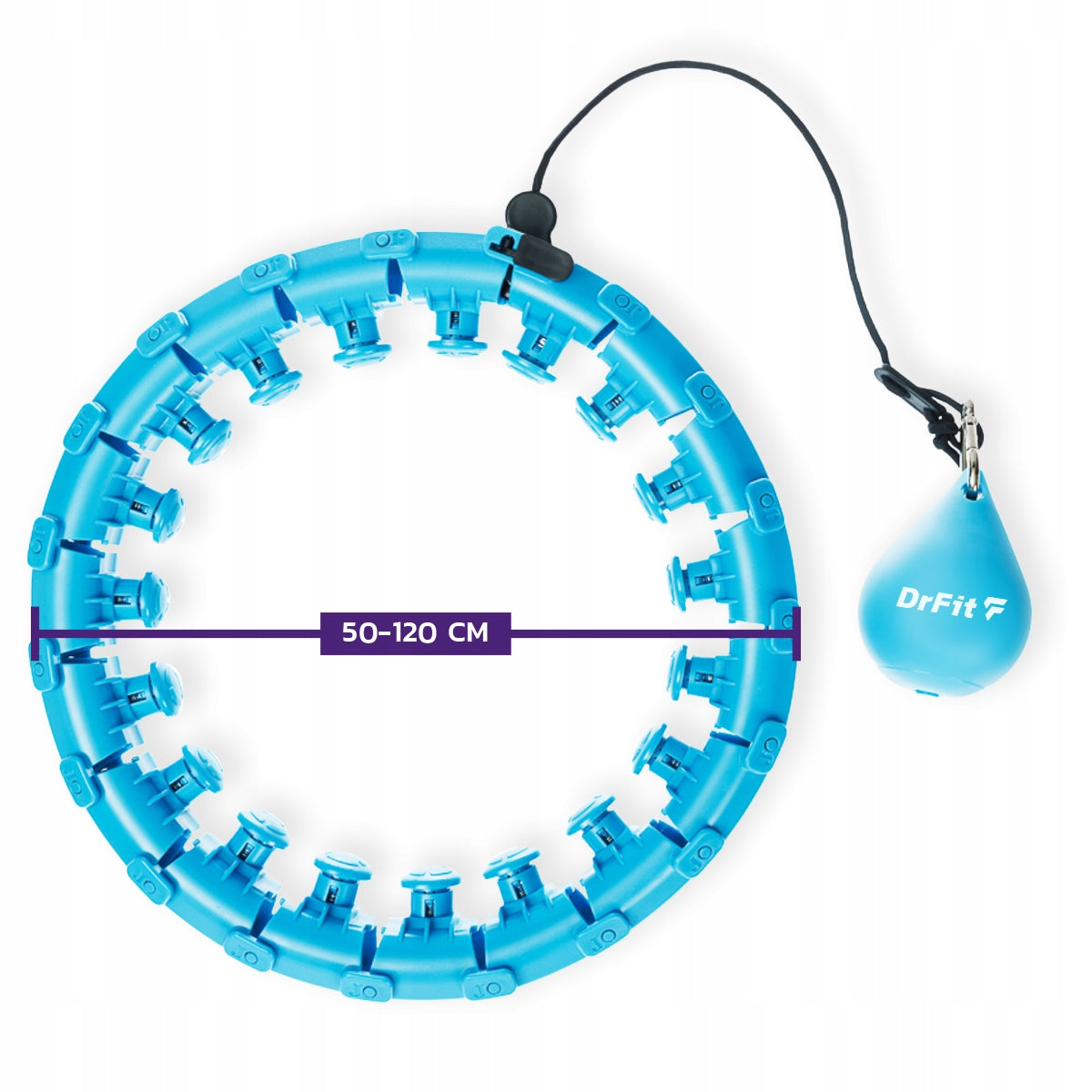 DRFIT ORIGINAL HULA HOOP WITH WEIGHT AND PLUS SIZE SLIMMING STUDS Packaging status original