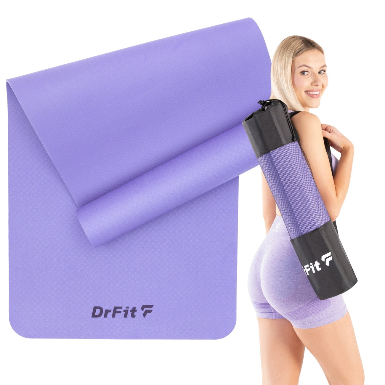 DRFIT PILATES YOGA EXERCISE FITNESS MAT NON-SLIP GYMNASTICS