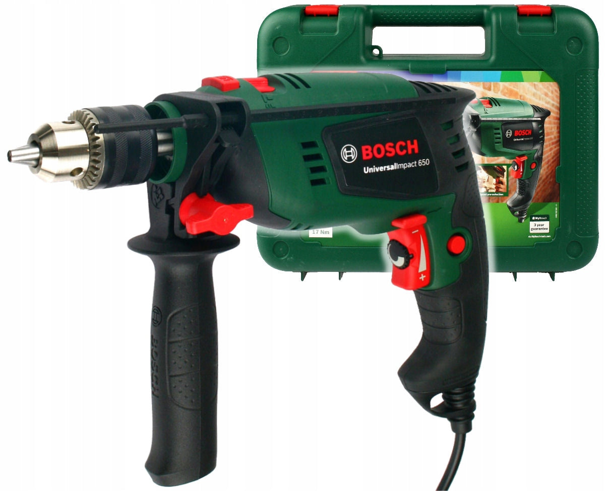 DRILL 650W PSB 600 RE BOSCH + SUITCASE