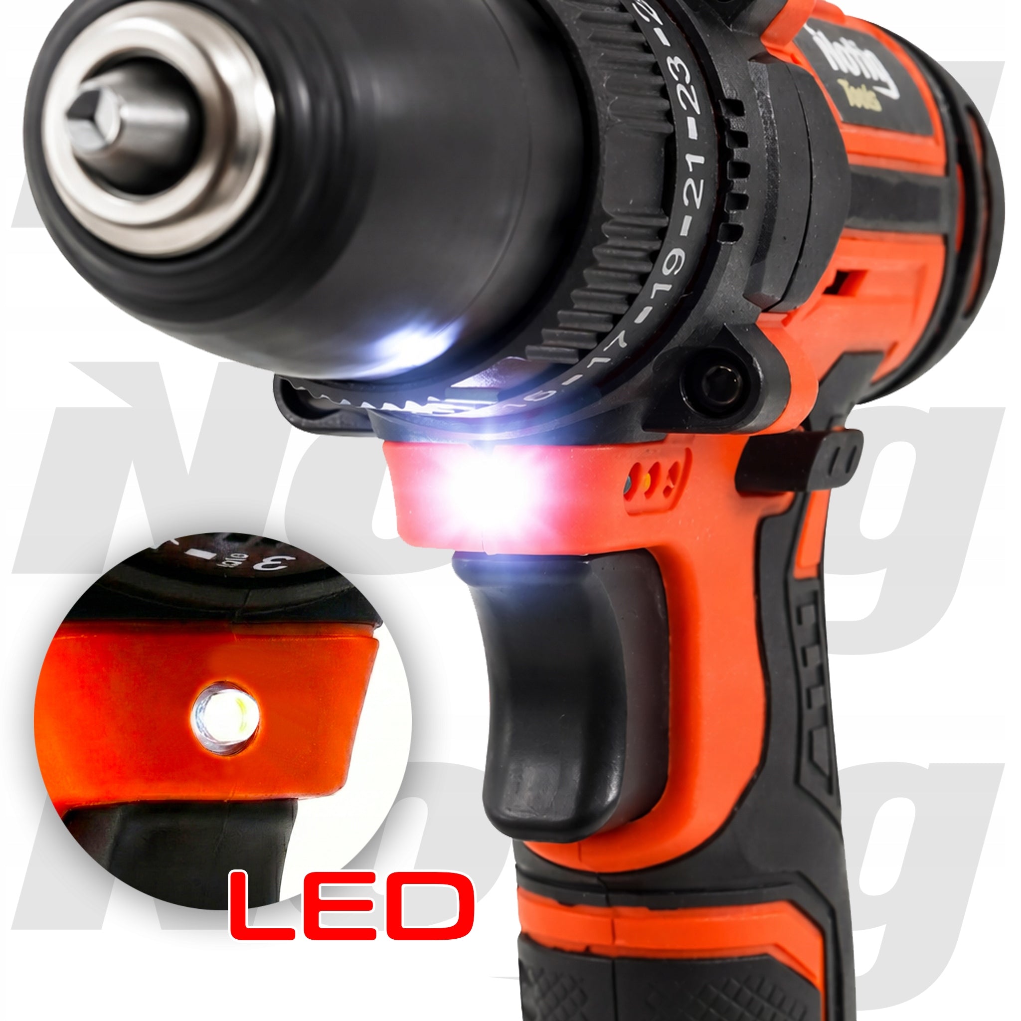 DRILL CORDLESS 12V Li-Lon 2x AKU 2 BATTERIES CHARGER Manufacturer code N4340