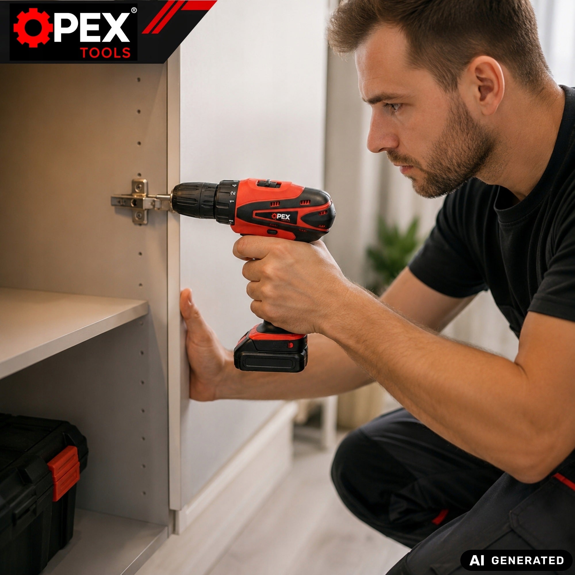 DRILL CORDLESS BRUSHLESS ACCESSORIES SUITCASE 2xAKU 12V Brand OPEX TOOLS