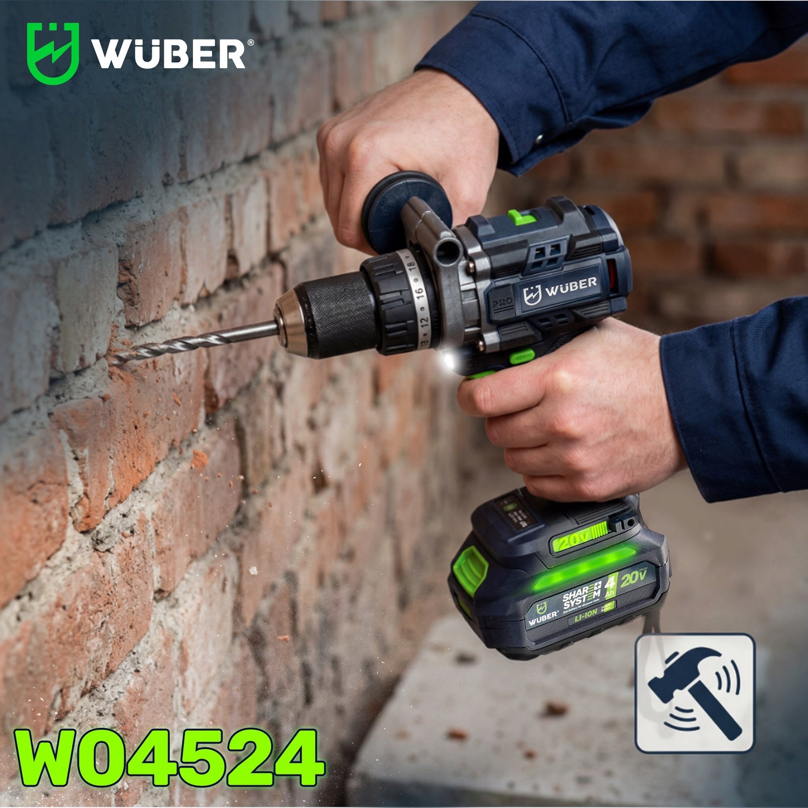 DRILL CORDLESS BRUSHLESS IMPACT DRILLING MACHINE 160NM PRO Manufacturer code W04524