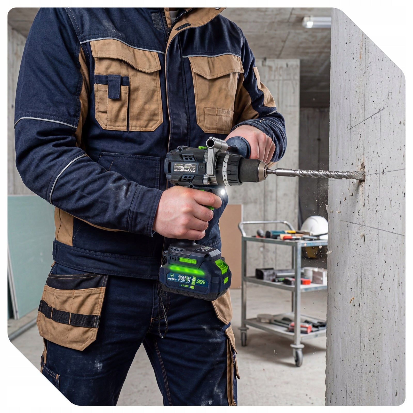 DRILL CORDLESS BRUSHLESS IMPACT DRILLING MACHINE 160NM PRO Packaging status original