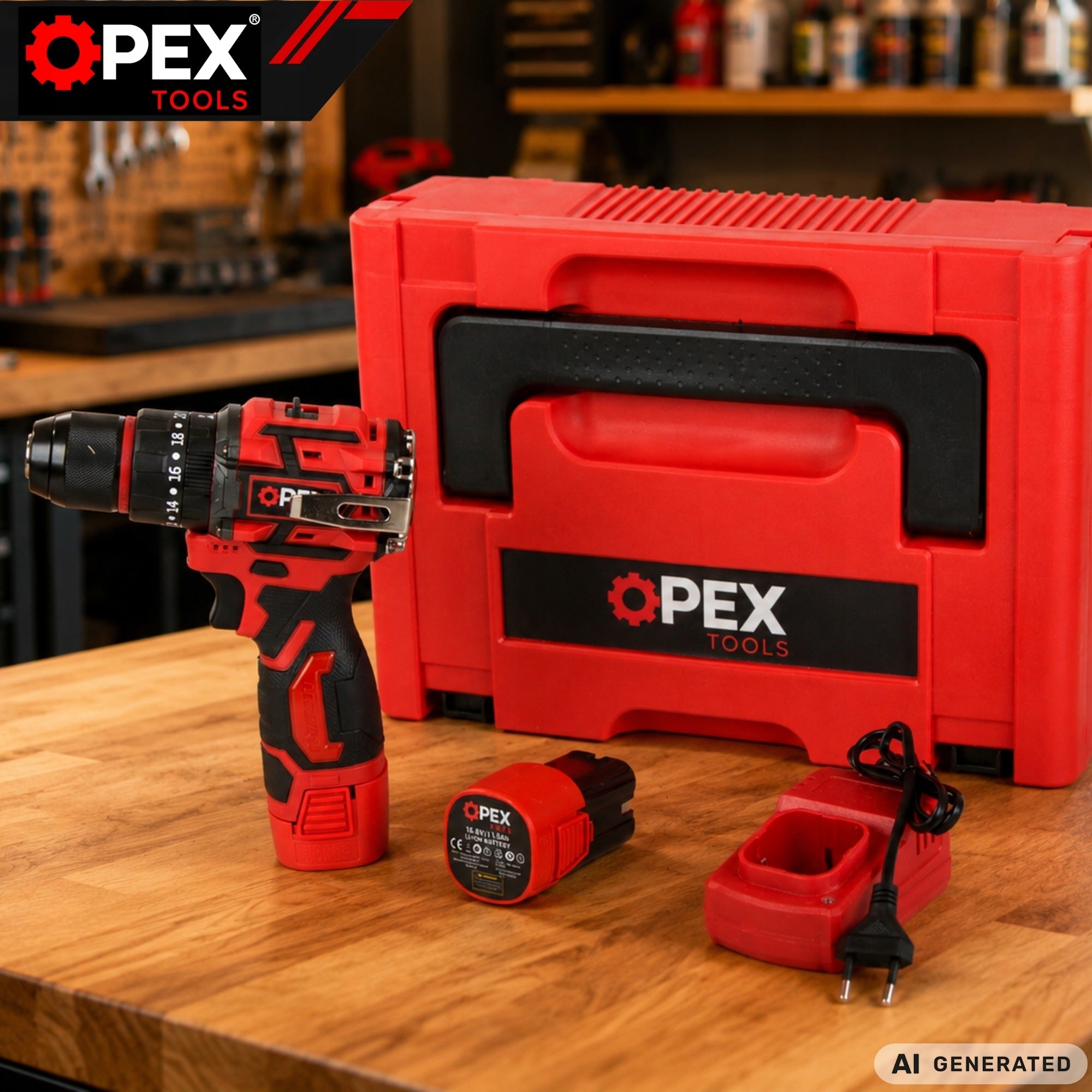 DRILL CORDLESS BRUSHLESS IMPACT DRIVER STRONG 2xAKU SUITCASE Brand OPEX TOOLS