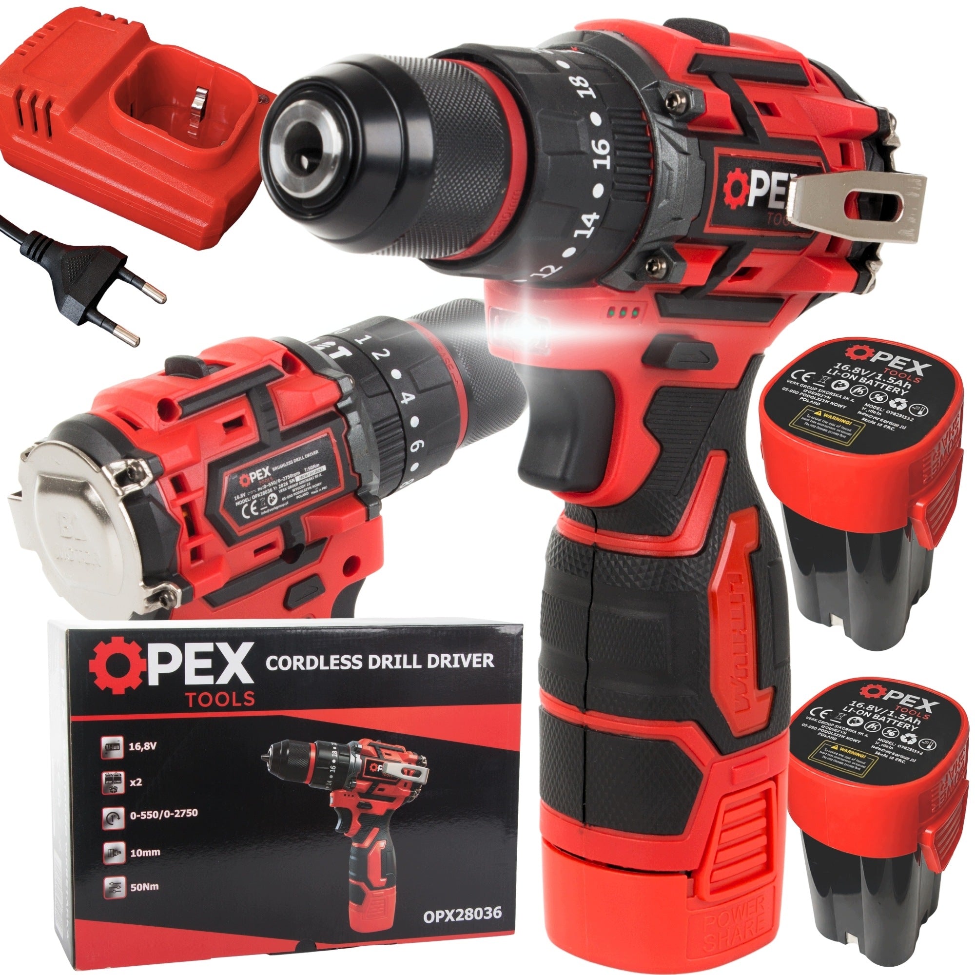 DRILL CORDLESS BRUSHLESS IMPACT DRIVER STRONG 2xAKU SUITCASE