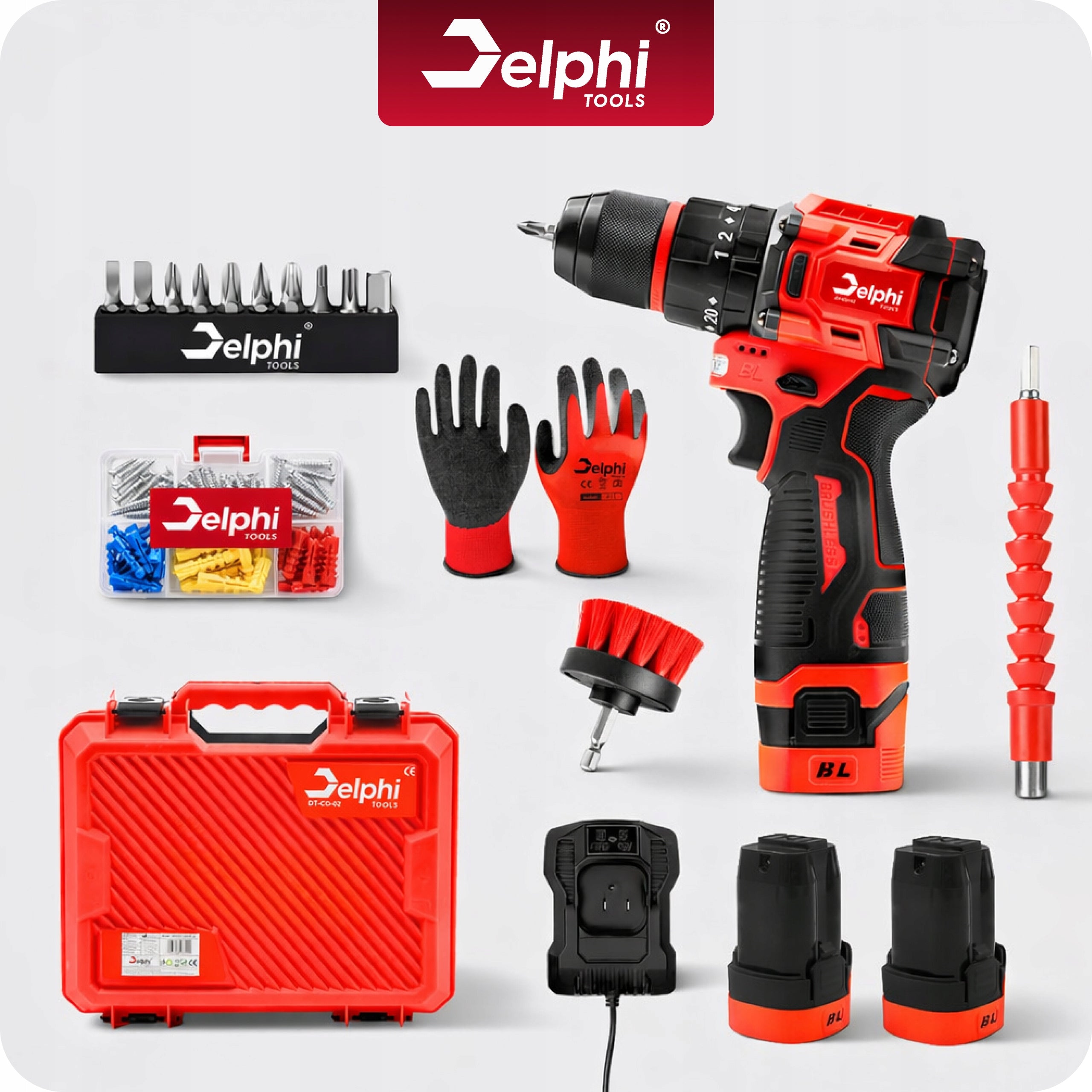 DRILL CORDLESS BRUSHLESS IMPACT SCREWDRIVER STRONG 2xAKU SCREWDRIVER Manufacturer code WKRĘTARKA AKUMULATOROWA Z UDAREM WALIZKA