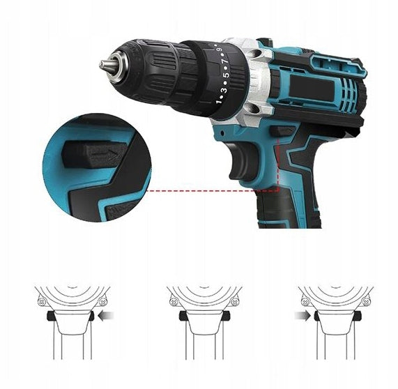 DRILL CORDLESS IMPACT DRIVER SCREWDRIVER 2X AKU 21V SET SUITCASE Battery capacity 4 Ah