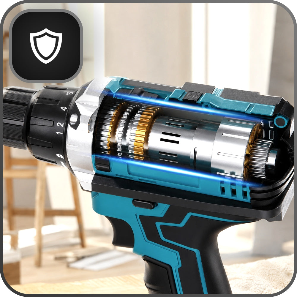 DRILL CORDLESS SCREWDRIVER 2xAKU SUITCASE BLUE SET 20V Packaging status original