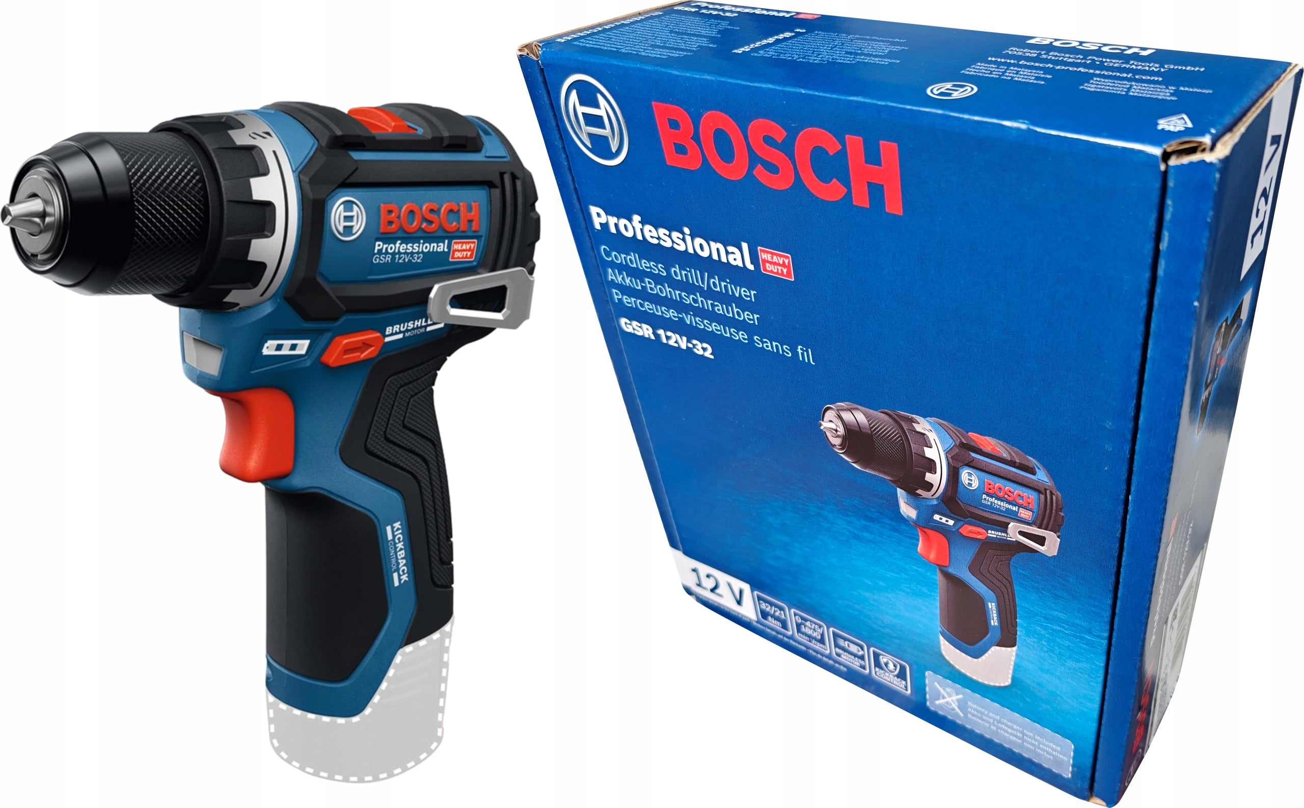 DRILL/DRIVER BOSCH GSR 12V-32 12V 1800rpm SOLO