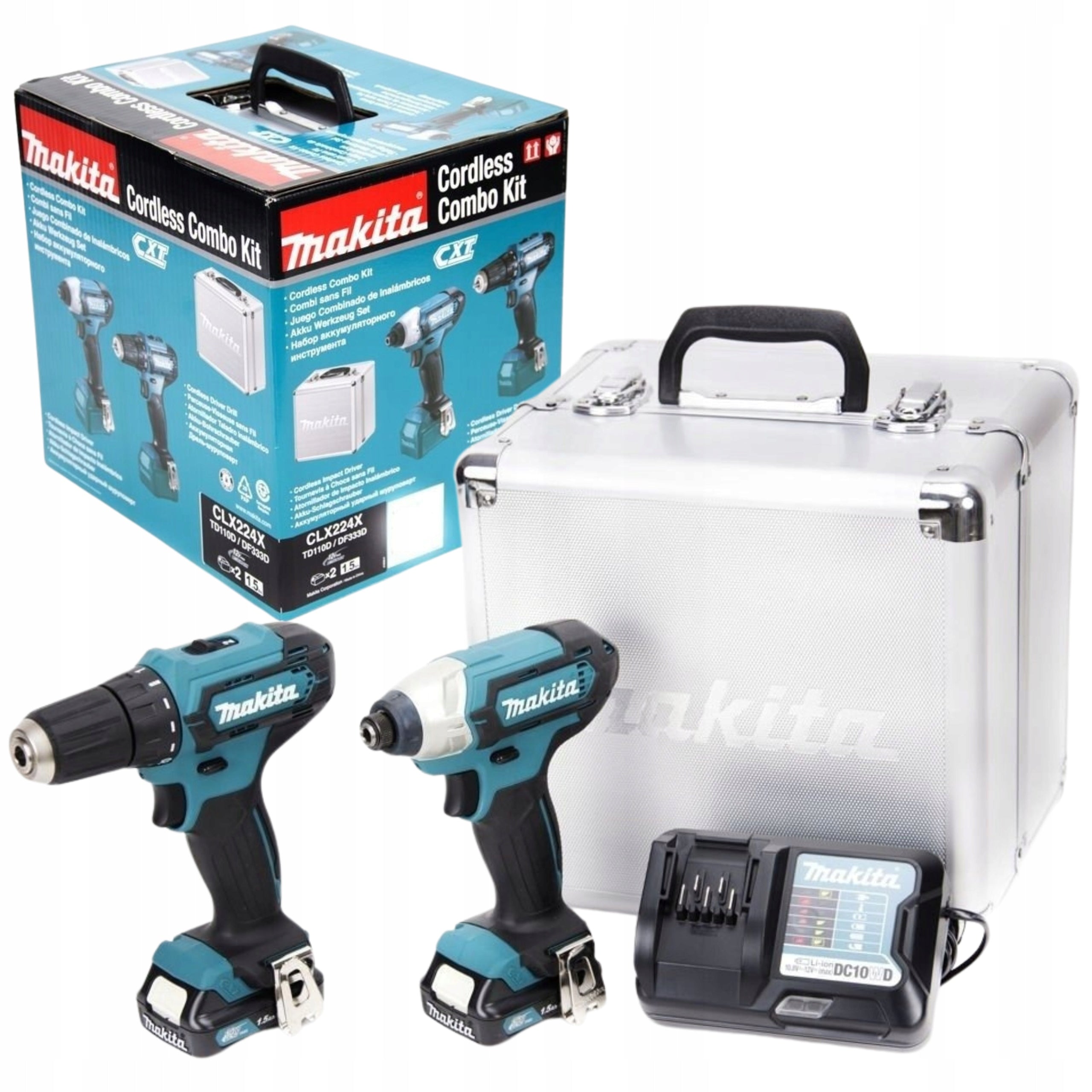 DRILL/DRIVER + IMPACT DRIVER MAKITA CLX224X 2X1,5 AH 12V
