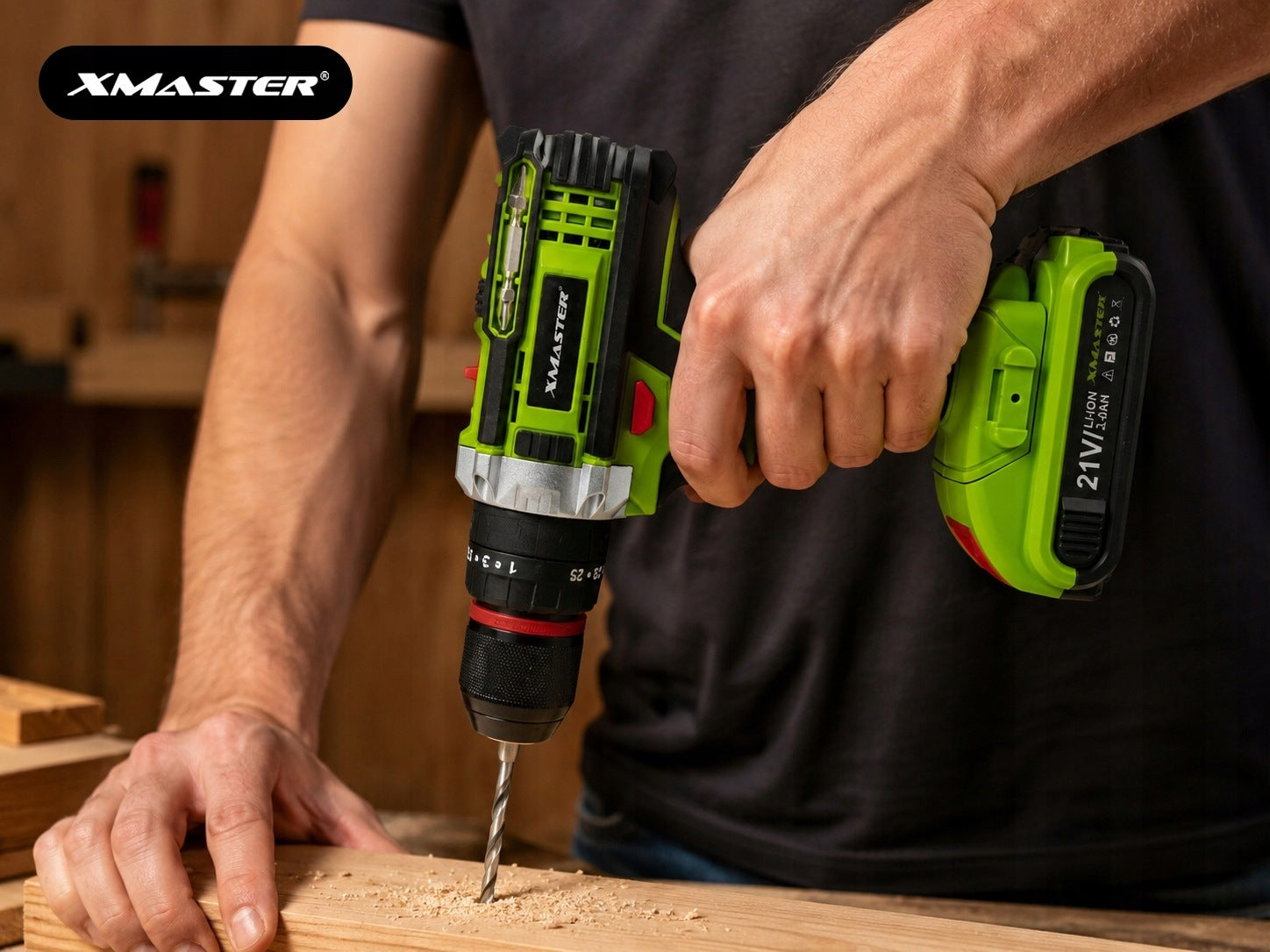 DRILL IMPACT DRIVER CORDLESS BITS CAPS METAL HANDLE 2xAKU Packaging status original