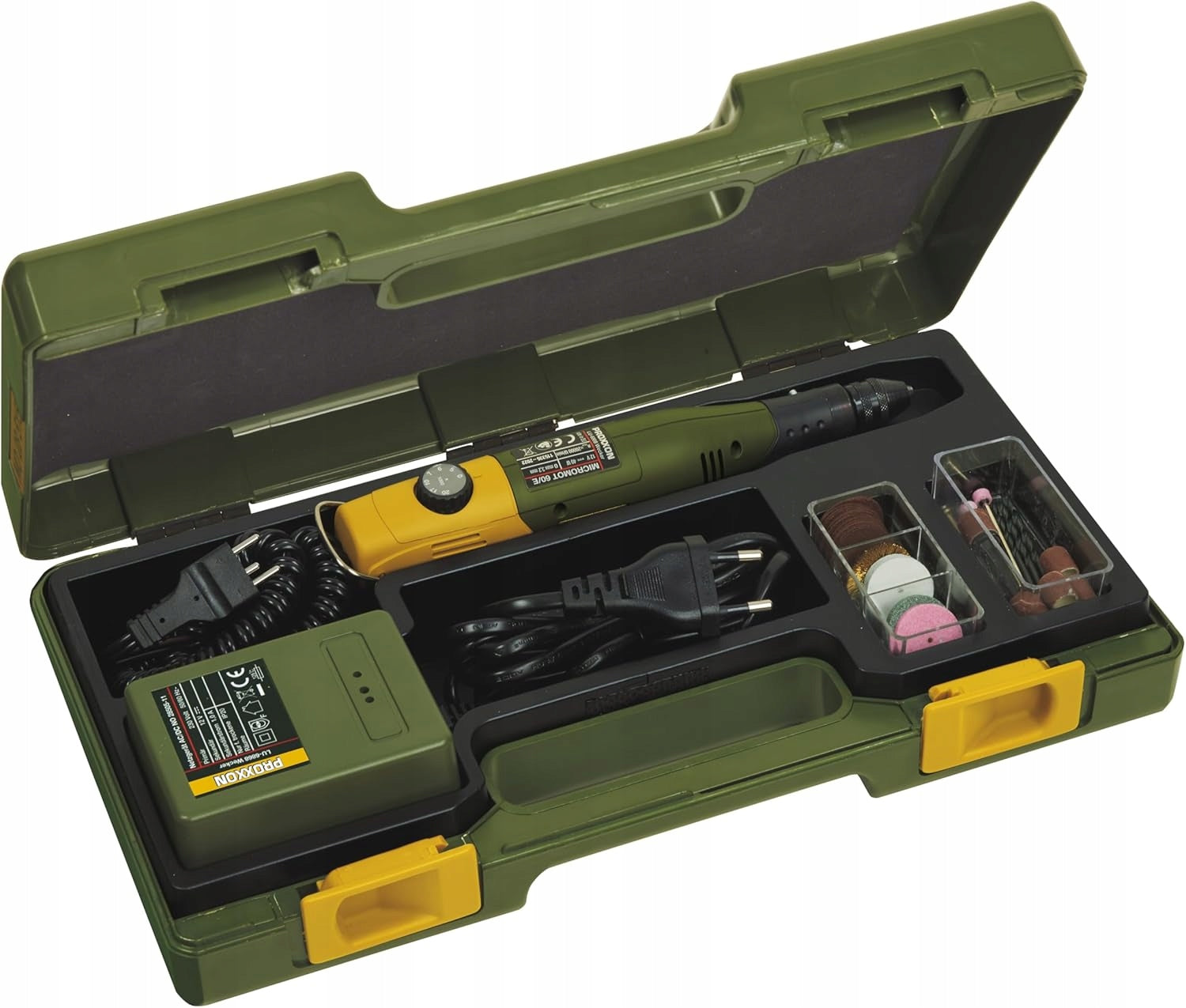 DRILL MILLING MACHINE GRINDER PROXXON 40W 12-18V 43 TOOLS