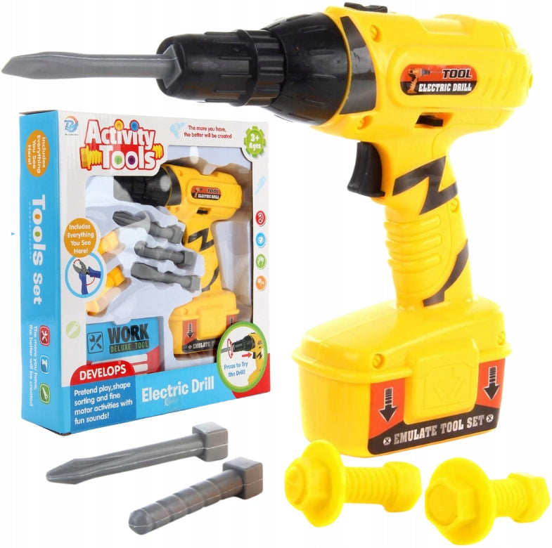 DRILL SCREWDRIVER FOR CHILDREN BATTERY-OPERATED TOOLS SMALL DIYER