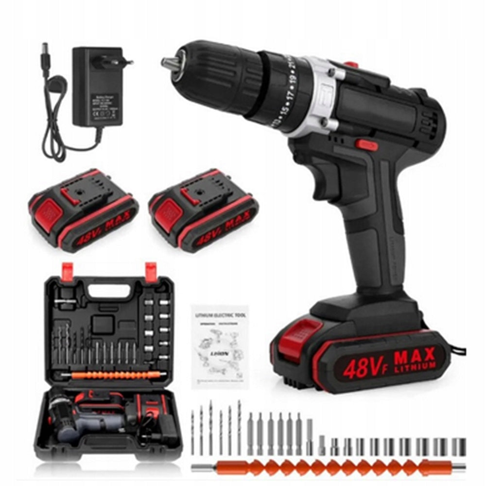DRILL SCREWDRIVER WITH IMPACT SCREWDRIVER 2x CORDLESS 48V SET Packaging status original