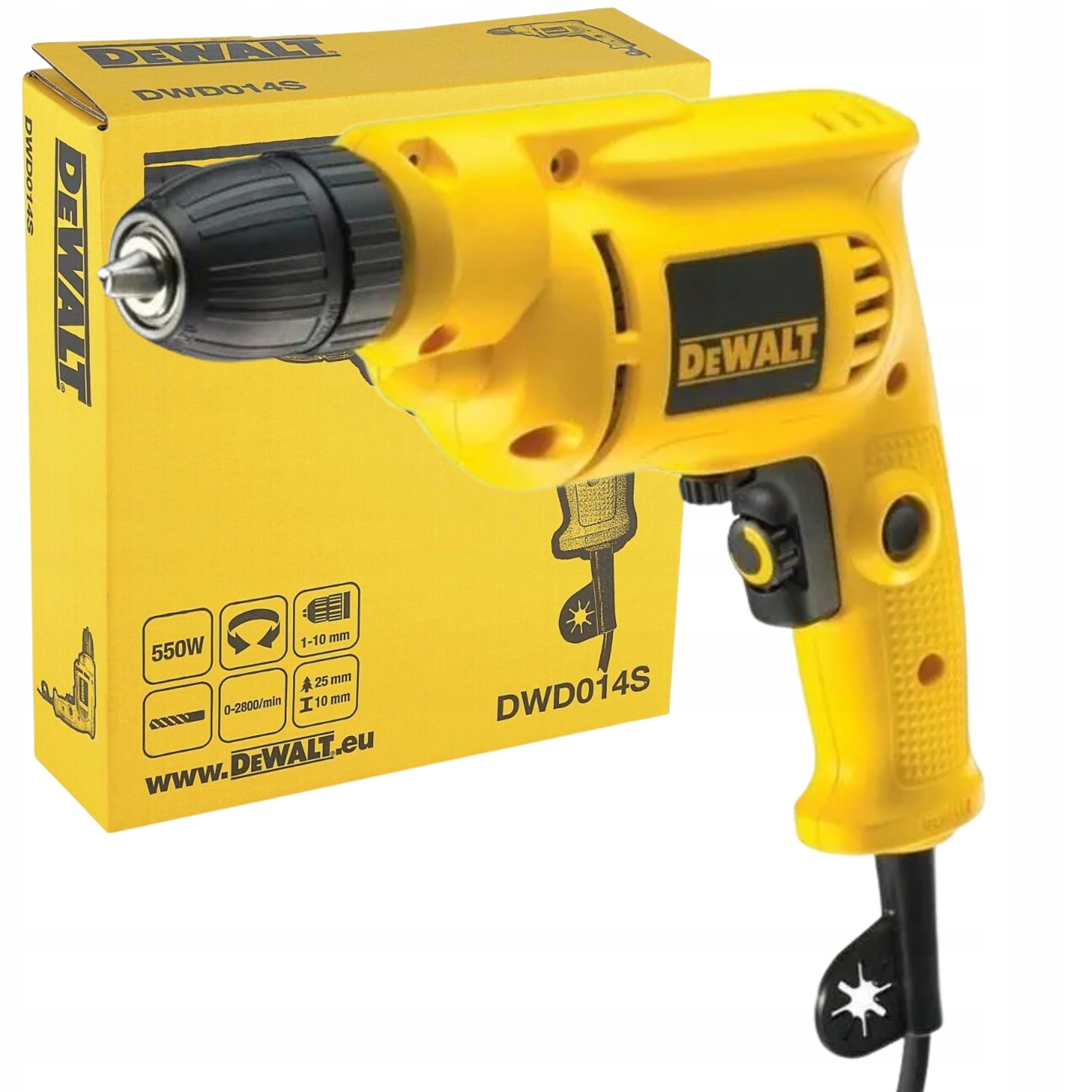 DRILL WITHOUT IMPACT 550W 2800 rpm 10 mm DeWalt DWD014S