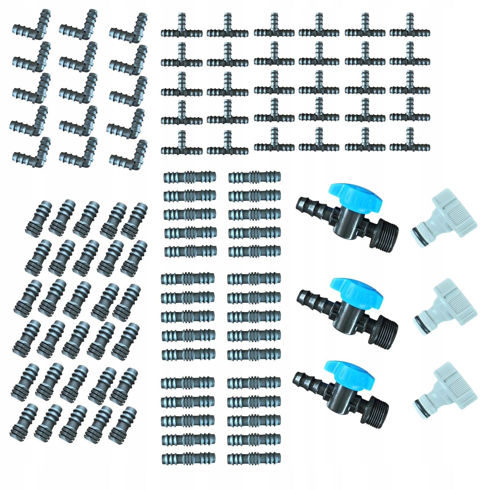 DRIP IRRIGATION KIT Drip line 100m BLACK pins 211 el Length 100 m