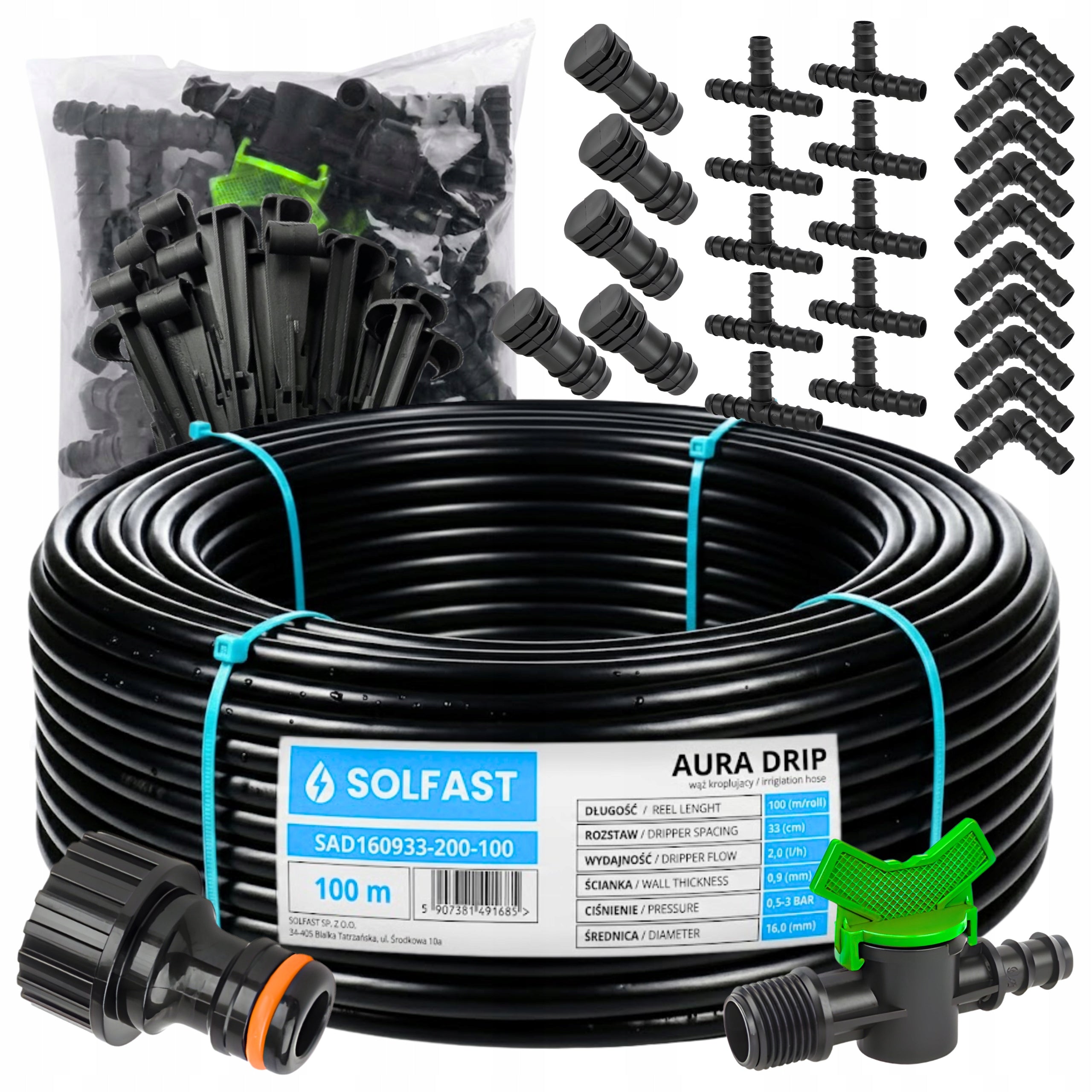 DRIP LINE 100 M DRIP IRRIGATION SET 77 EL. SYTEM HOSE PIPE