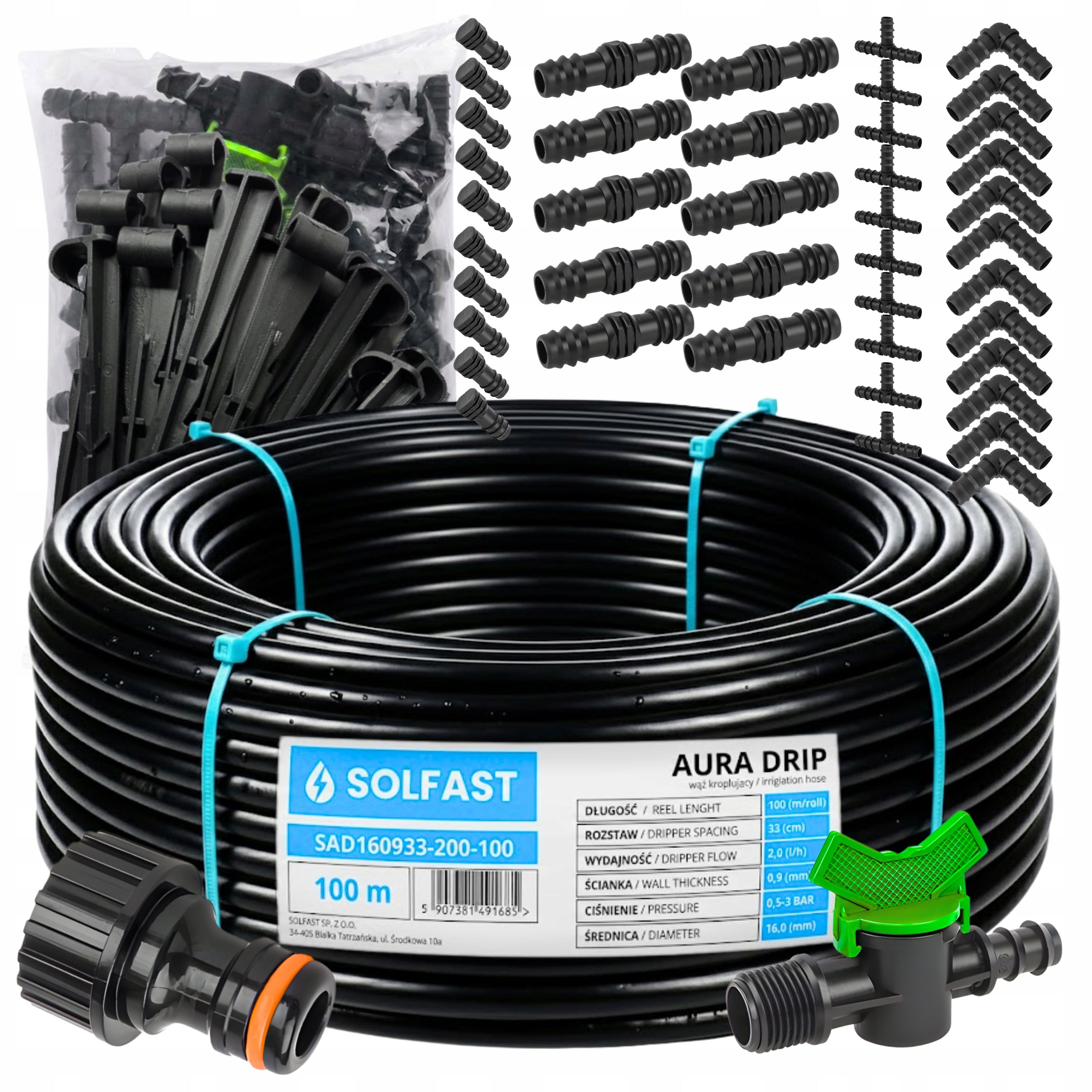 DRIP LINE 100 M DRIP IRRIGATION SET 92 EL. SYTEM HOSE PIPE