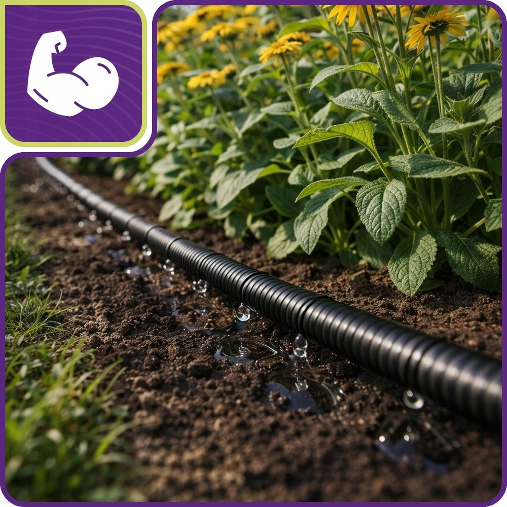 DRIP LINE 100M WITH COMPENSATION PREMIUM DRIP IRRIGATION SYSTEM Manufacturer code System Nawadniania Kropelkowego Ogrodowy 77el