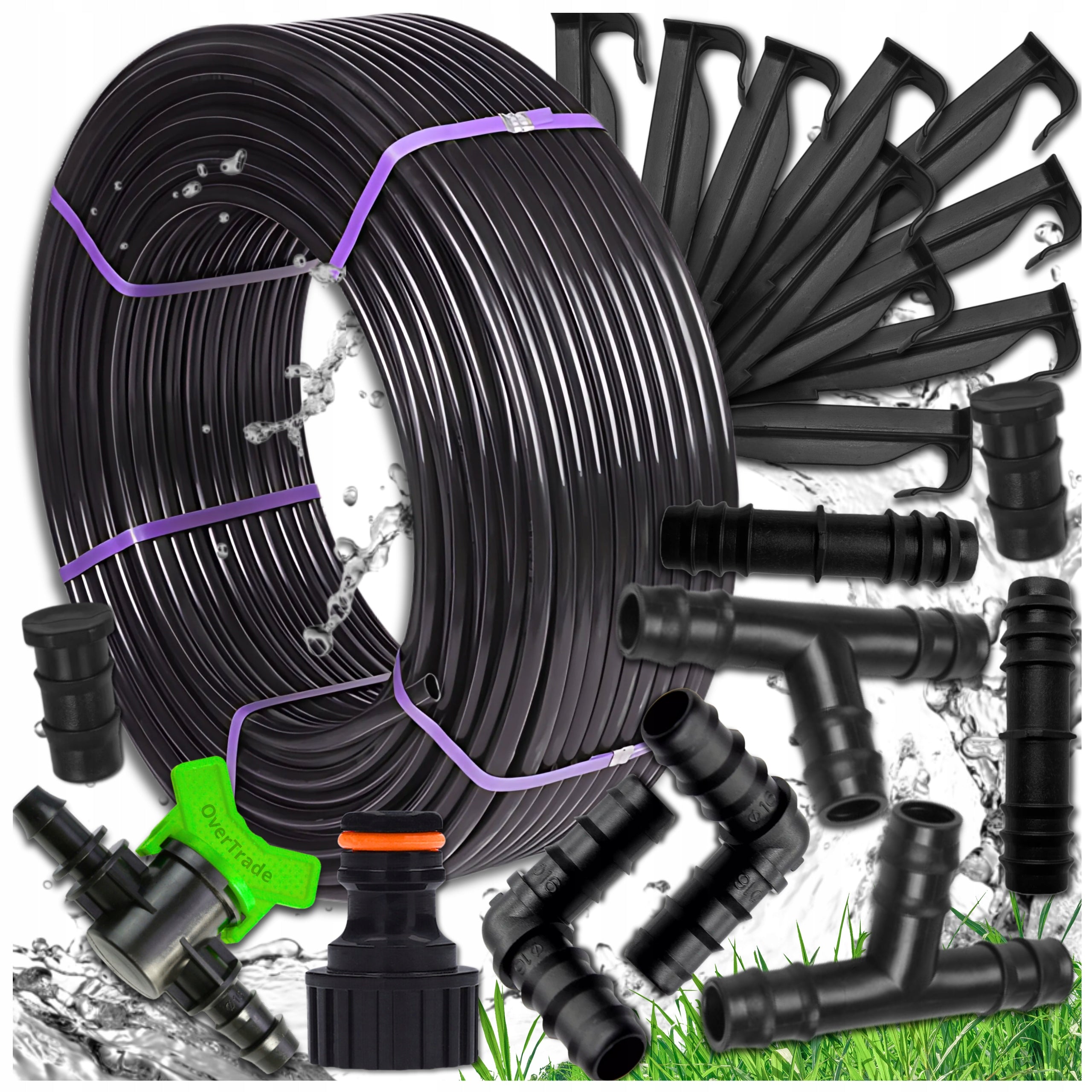 DRIP LINE DRIP IRRIGATION 25M + 20 ELEMENTS DROPLET HOSE
