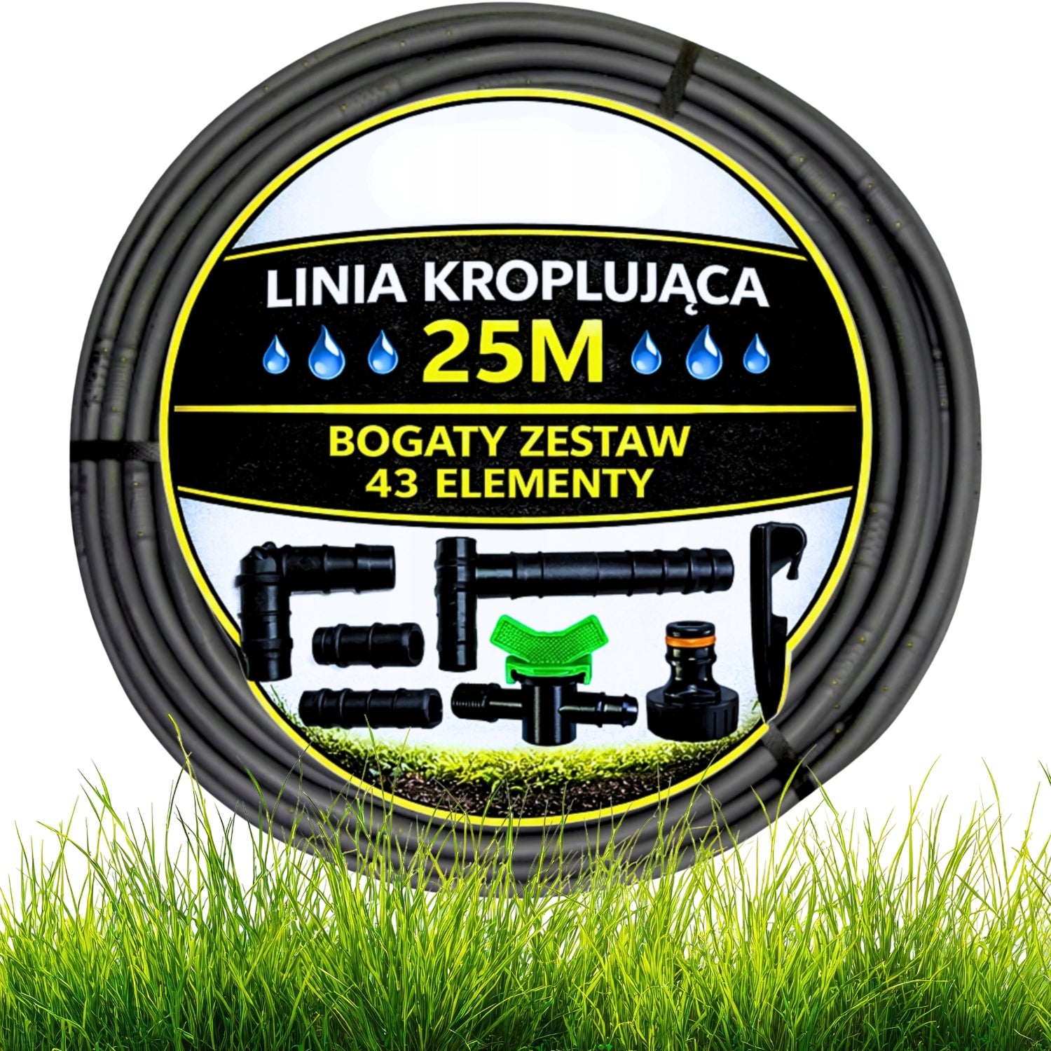 DRIP LINE DRIP IRRIGATION 25M+43 ELEMENTS DROPLET HOSE