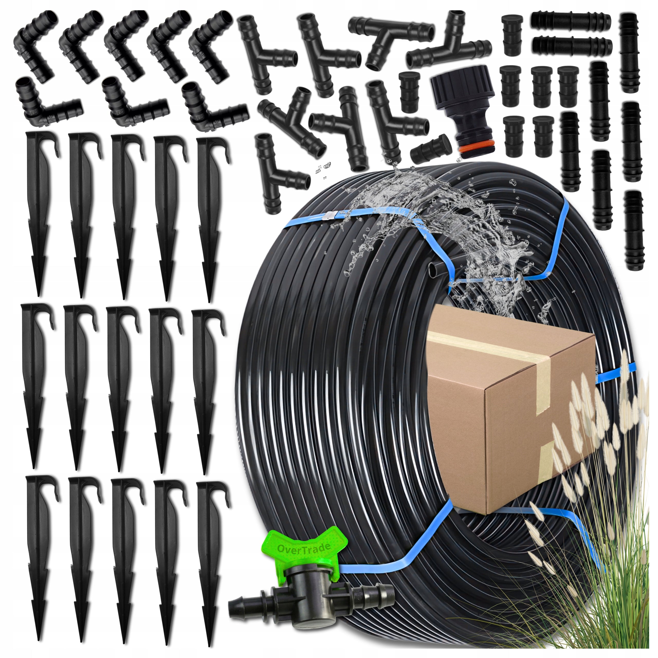 DRIP LINE DRIP IRRIGATION 25m + 49 ELEMENTS DRIP HOSE
