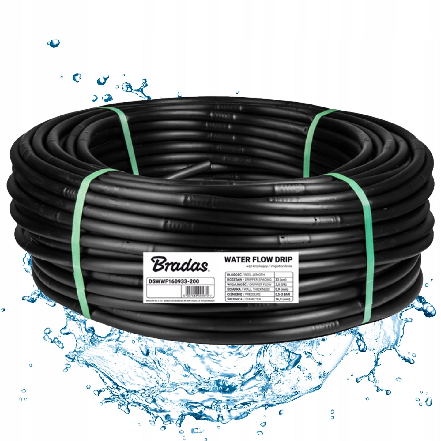 DRIP LINE HOSE DRIP CORD 16mm 33cm GARDEN IRRIGATION 100m