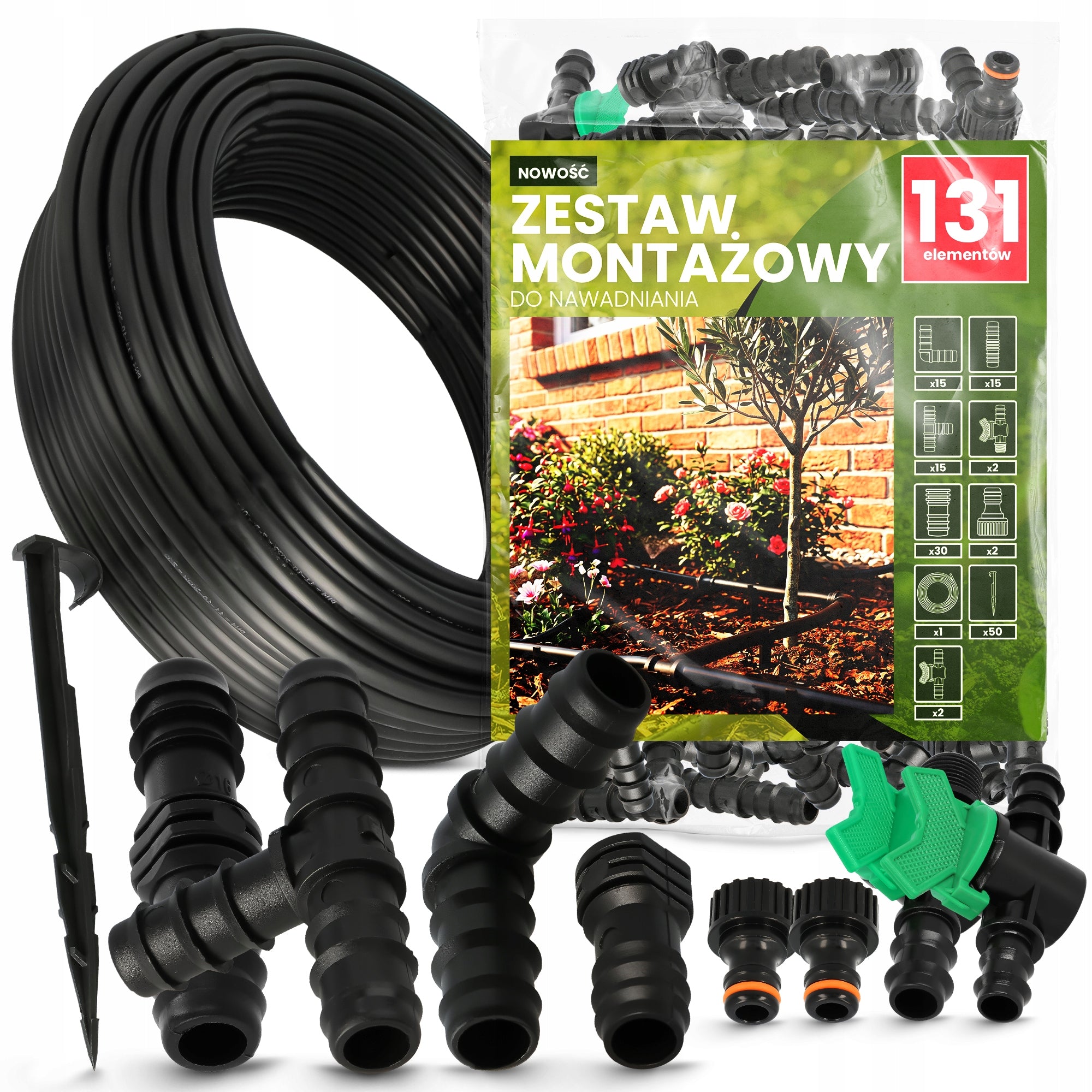 DRIP LINE PE 16 mm 100 m Irrigation set 131 el. Watering