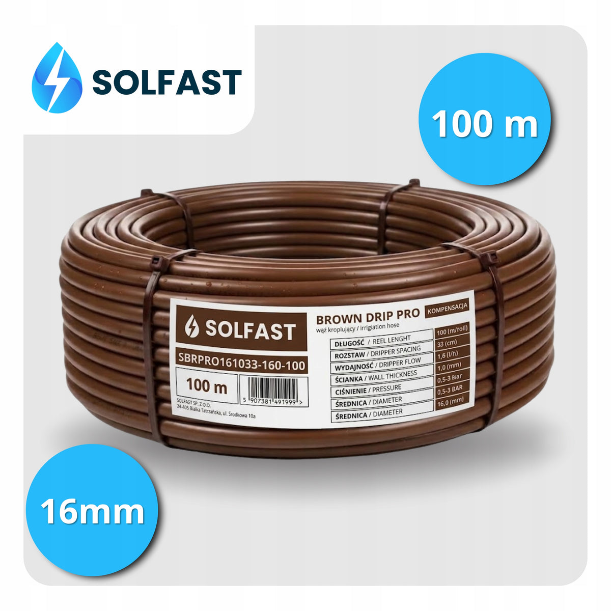 DRIP LINE WITH COMPENSATION 100 M DRIP IRRIGATION HOSE PIPE Packaging status original