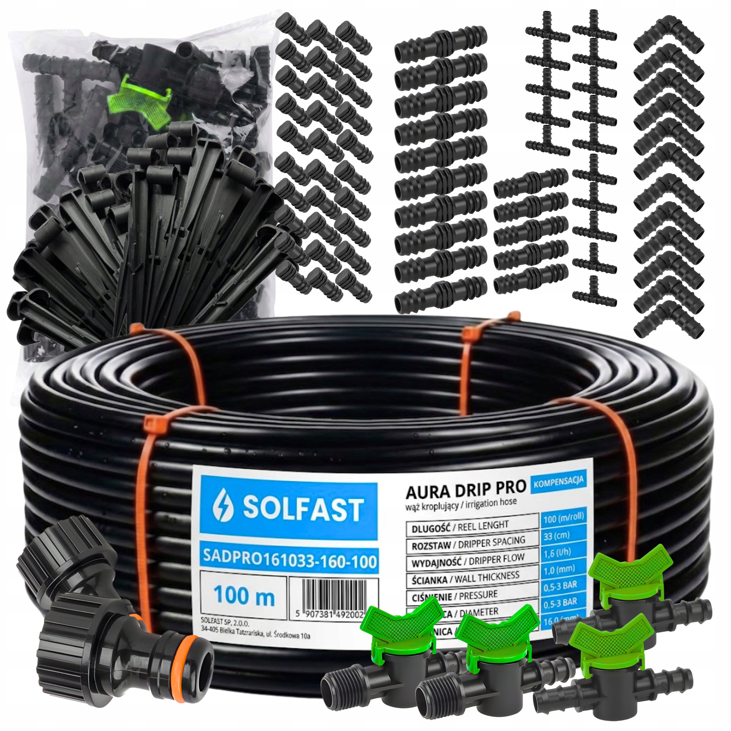 DRIP LINE WITH COMPENSATION 100 m DRIP IRRIGATION 181el. HOSE PIPE