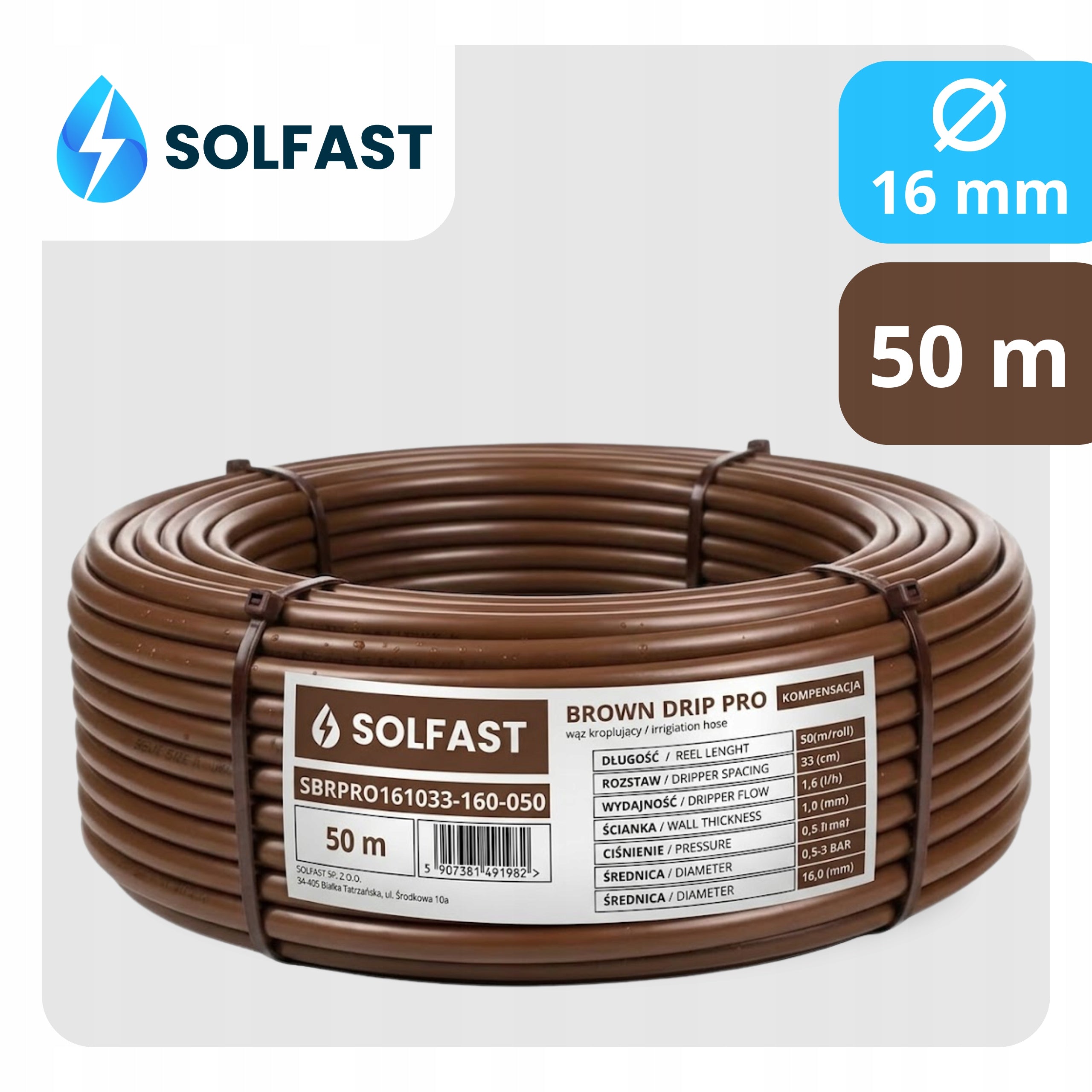 DRIP LINE WITH COMPENSATION 50 M DRIP IRRIGATION 131 EL. HOSE PIPE Packaging status original