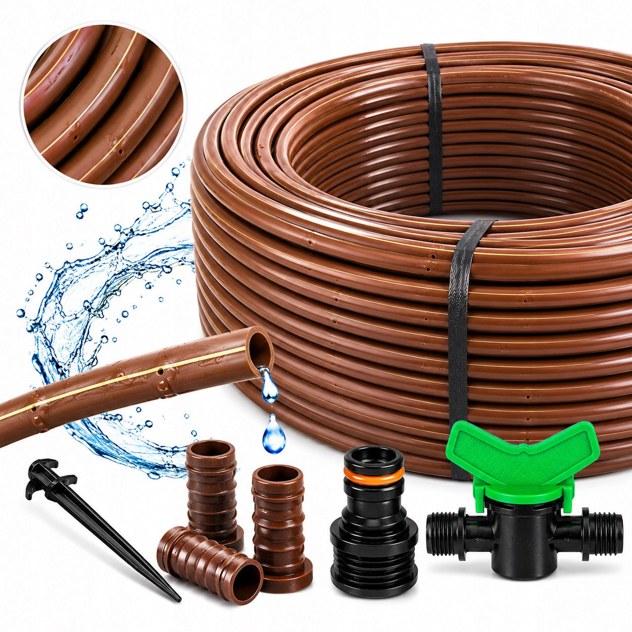 DRIP LINE WITH COMPENSATION DRIP IRRIGATION GARDEN HOSE 25M 16 MM