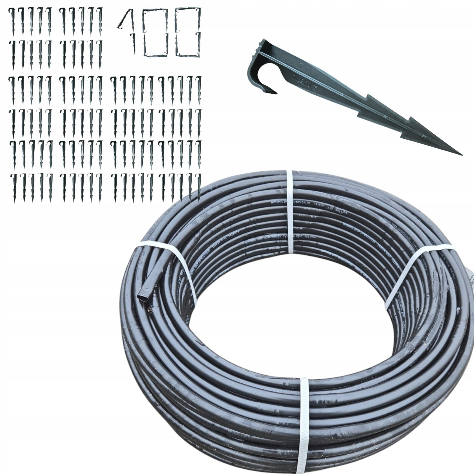 DRIP LINE WITHOUT PRESSURE COMPENSATION roller 100m and 100 PINS