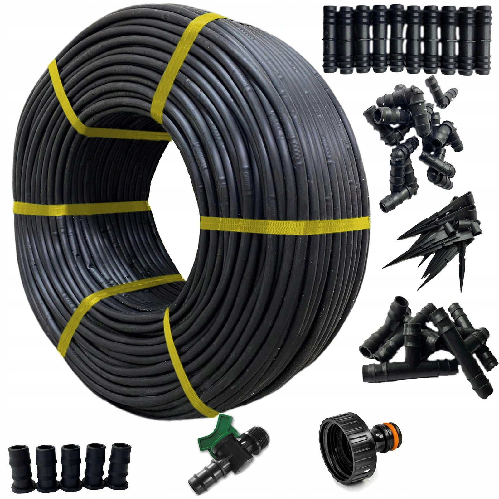 DRIP LINE drip irrigation garden 100M + 92 el. Sweating hose Packaging status original
