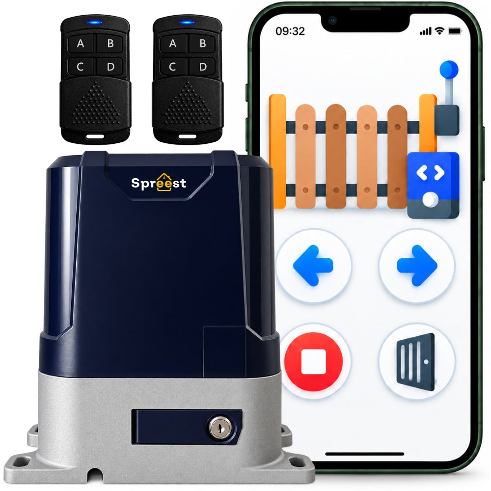DRIVE AUTOMATIC SLIDING GATE REMOTE CONTROL ACTUATOR SET WIFI APPLICATION