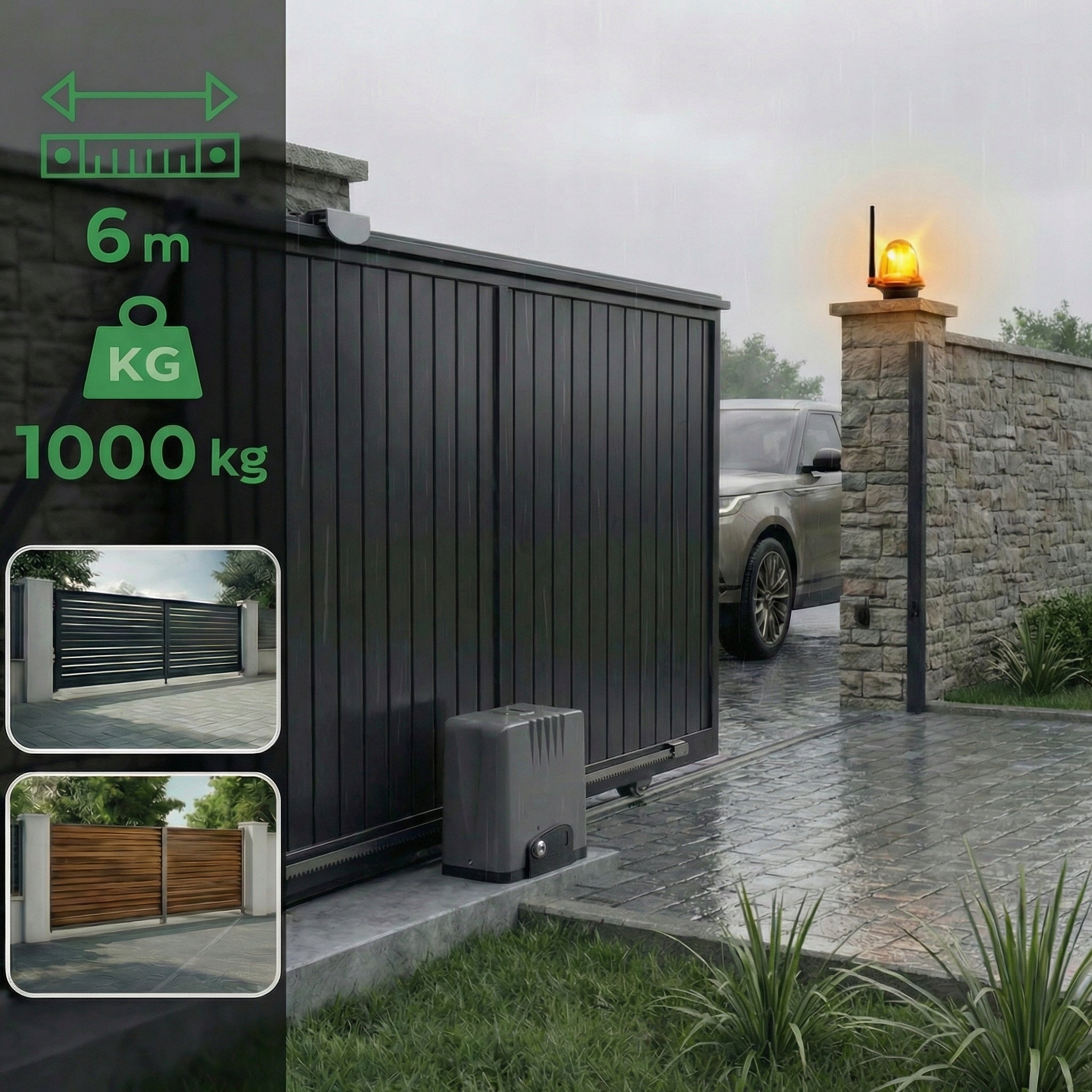 DRIVE FOR SLIDING GATE ARM1000 SET OF 2 REMOTE CONTROLS 6m/1000kg 2 BATTERIES Manufacturer code ARM1000