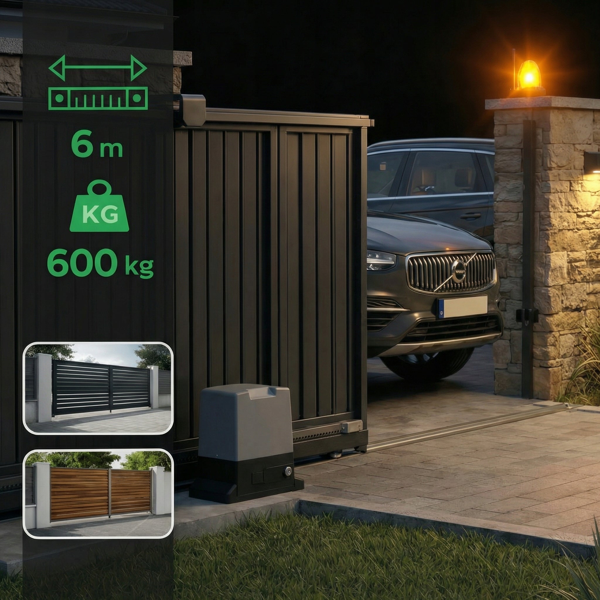 DRIVE FOR SLIDING GATE ARM600 AUTOMATIC 6m/600kg 4 REMOTE CONTROLS SET Manufacturer code ARM600