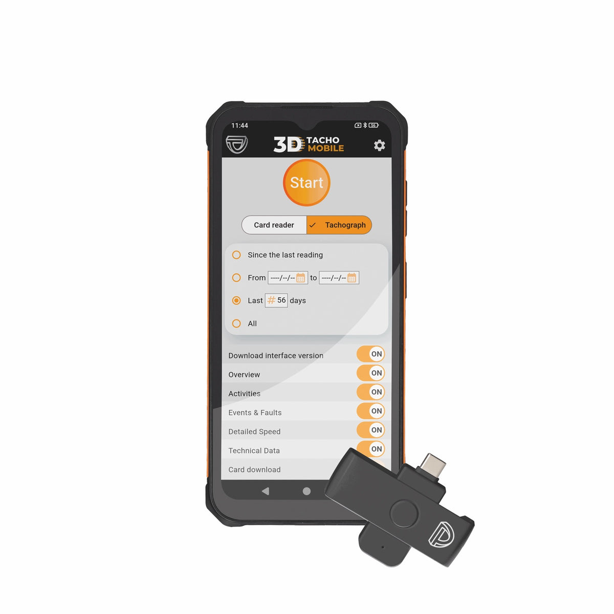 DRIVER CARD READER SMART 4.1 TEKSON 3D TACHO MOBILE + LANYARD Manufacturer code 3D Tacho Mobile + smycz eXtrauto