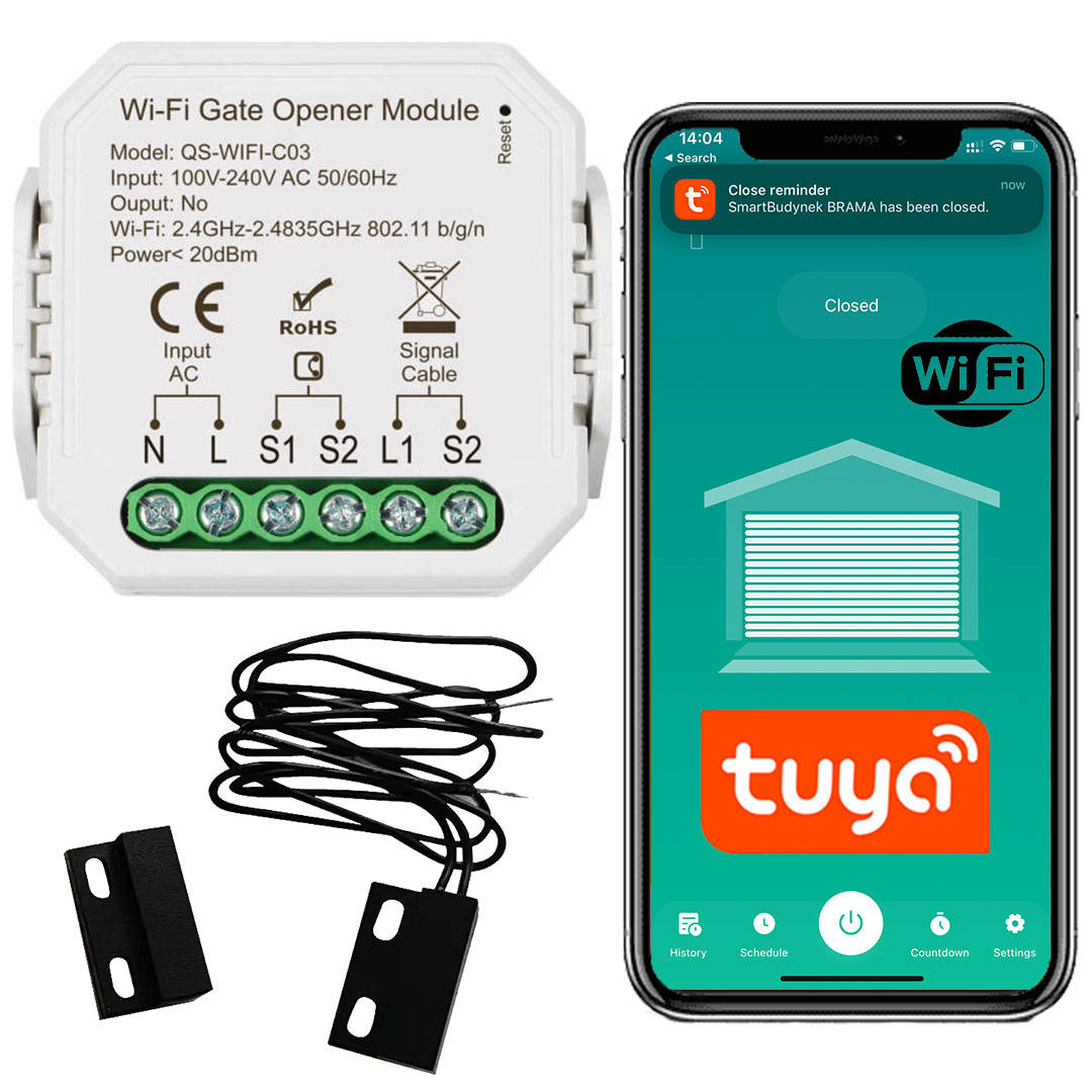 DRIVER FOR GARAGE DOOR WIFI TUYA + sensor