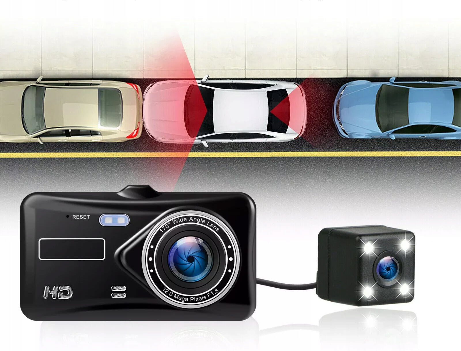 DRIVING RECORDER FULL HD REVERSING CAMERA MENU PL Model 04950