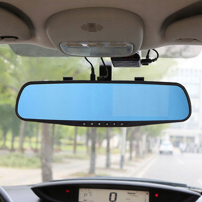 DRIVING RECORDER REVERSING CAMERA IN MIRROR 4LED Recording quality HD (1280 x 720) Full HD (1920 x 1080)