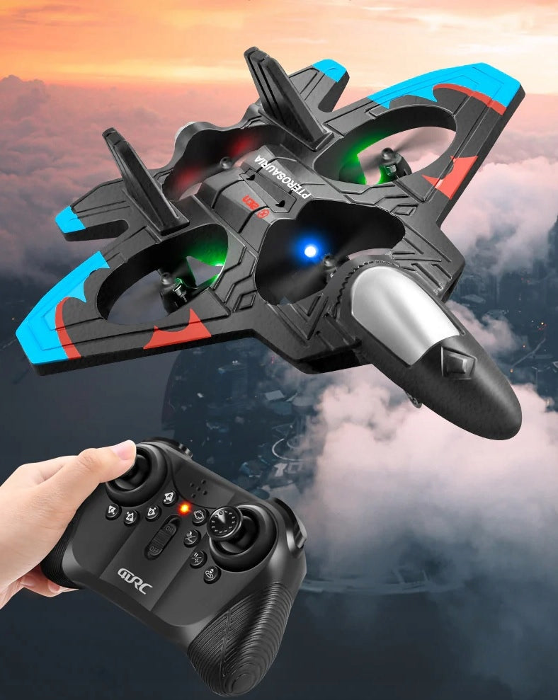 DRONE AIRCRAFT FIGHTER FOAM EPP DURABLE LED 2X AKU REMOTE CONTROLLED Manufacturer code 4DRC_V32